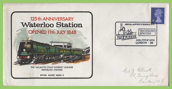 G.B. 1973 125th Anniversary of Waterloo Station commemorative cover