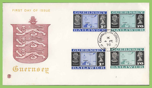 Guernsey 1970 Definitive variations set on First Day Cover