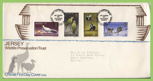 Jersey 1971 Wildlife Preservation Trust set on First Day Cover, typed