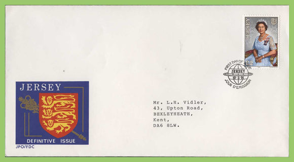 Jersey 1991 QEII £2 definitive on First Day Cover, typed
