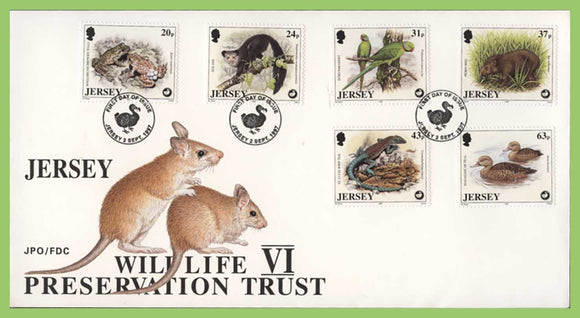 Jersey 1997 Wildlife VI set on First Day Cover