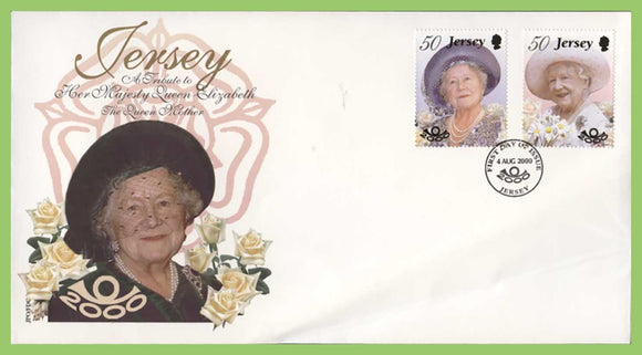 Jersey 2000 Queen Mothers set on First Day Cover