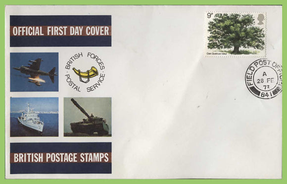 G.B. 1973 Oak Tree on Forces First Day Cover, FPO 841