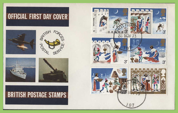 G.B. 1973 Christmas on Forces First Day Cover, FPO 197