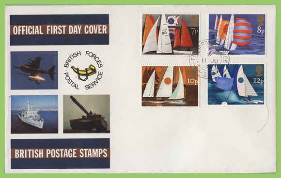 G.B. 1975 Sailing set on Forces First Day Cover, FPO 318