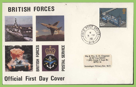 G.B. 1975 Parliamentary Conference on Forces First Day Cover, FPO 978