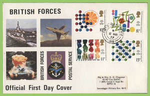 G.B. 1977 Chemistry set on Forces First Day Cover, FPO 318