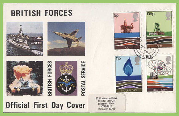G.B. 1978 Energy set on Forces First Day Cover, FPO 318