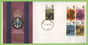 G.B. 1970 Literary Anniversaries set on Forces First Day Cover, FPO 79