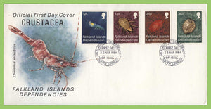 Falkland Islands Dependencies 1984 Crustacea set on First Day Cover