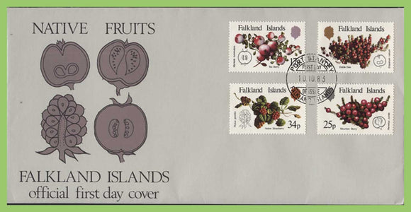 Falkland Islands 1983 Native Fruits set on First Day Cover