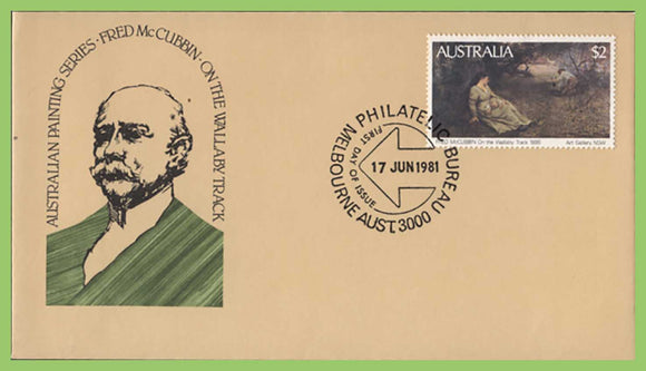 Australia 1981 Fred McCubbin $2 painting on First Day Cover