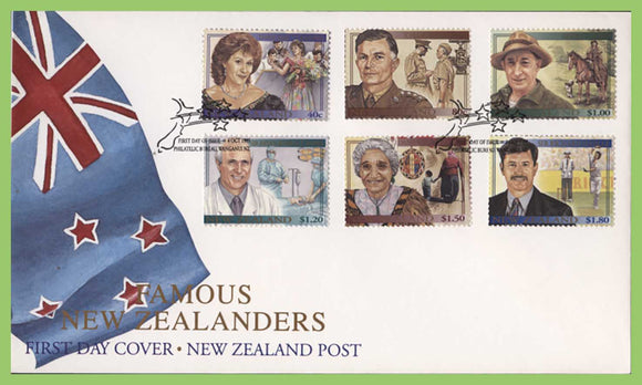 New Zealand 1995 N.Z. Famous People set on First Day Cover