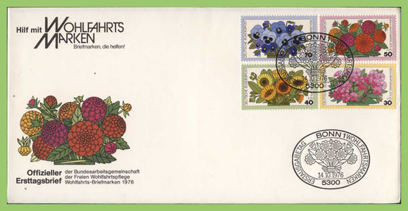 Germany 1976 Flowers set on First Day Cover, Bonn