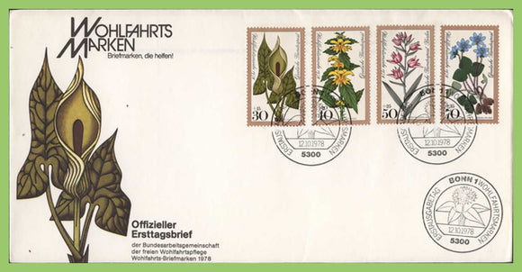 Germany 1978 Flowers set on First Day Cover