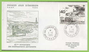 French Antarctic 1989 40th Anniversary of settlement on First Day Cover