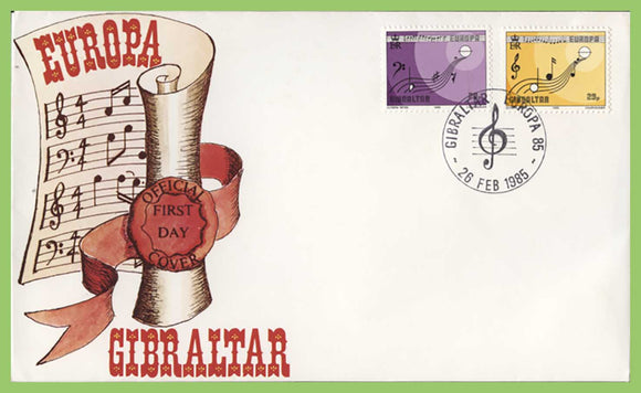 Gibraltar 1985 Europa set on First Day Cover