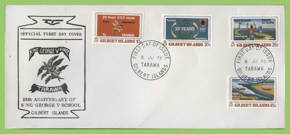 Gilbert Island 1978 Anniversary of KGV School set on First Day Cover