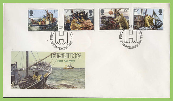 G.B. 1981 Fishing set on Philart u/a First Day Cover, Hull