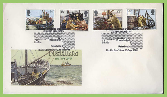 G.B. 1981 Fishing set on Philart u/a First Day Cover, Buckie