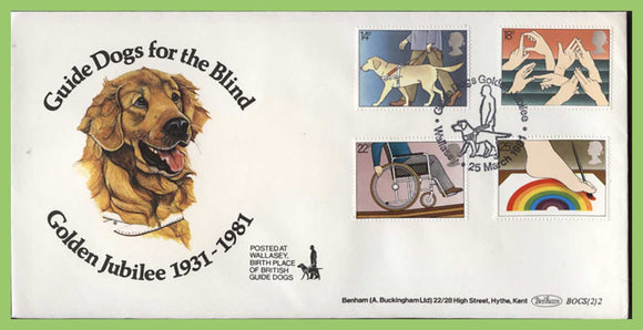 G.B. 1981 Year of Disabled set on Benham First Day Cover, Wallasey