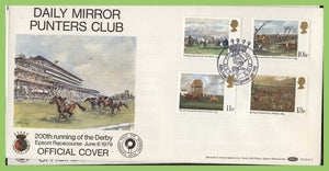 G.B. 1979 Horse Racing set on Benham First Day Cover, Epsom