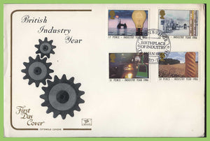 G.B. 1986 Industry Year set on Cotswold u/a First Day Cover, Telford