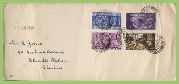 G.B. 1948 KGVI Olympics set on plain First Day Cover