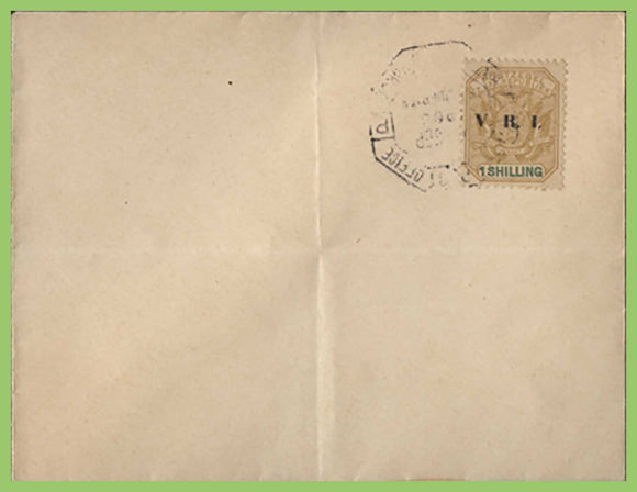 South Africa 1901 V.R.I. 1/- overprint on cover, Natal Field Force octagonal cancel