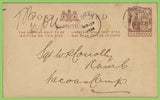 Mauritius 1906 2c postal stationery card used. Vacoas cancel
