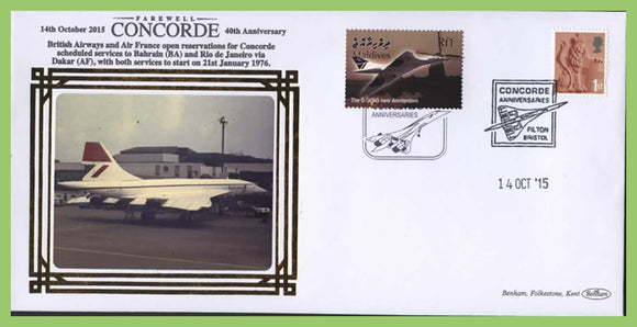 G.B 2015 Concorde 40th Anniversary (Opening reservations) Commemorative cover