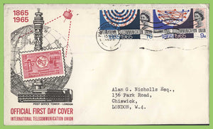 G.B. 1965 I.T.U. set First Day Cover, Paddington