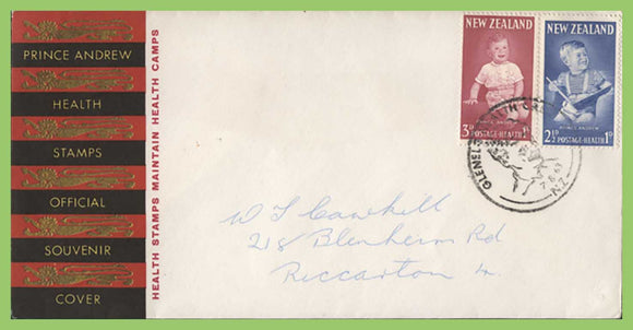 New Zealand 1963 Health stamps set on First Day Cover, Glenelg Health Camp