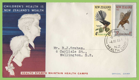 New Zealand 1965 Health Stamps set on First Day Cover, Otaki Health Camp