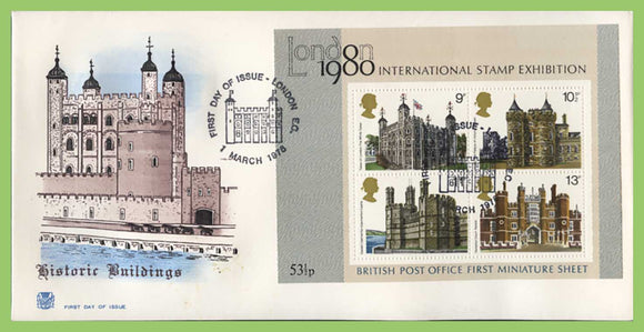 G.B. 1978 Historic Buildings Miniature Sheet on Stuart First Day Cover, London E.C.