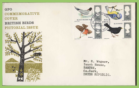 G.B. 1966 Birds set on GPO First Day Cover, Philatelic Bureau London
