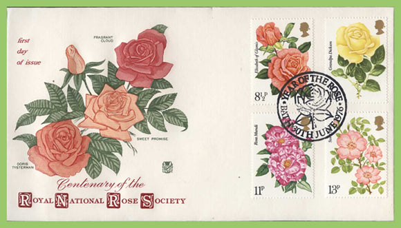 G.B. 1976 Roses set on Stuart First Day Cover, Year of the Rose, Bath