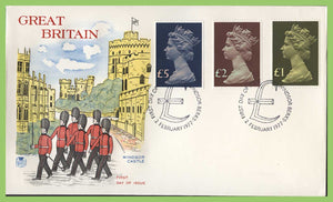 G.B. 1977 High Value Definitives on Stuart First Day Cover, Windsor