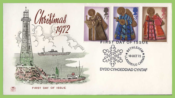 G.B. 1972 Christmas set on Stuart First Day Cover, Bethlehem