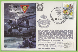 Belgium 1978 RAF Escaping Society, 'Louvain Secret Army', flown cover, RAFES SC26