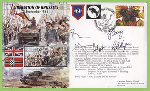 G.B. 1994 RAF Flown and Signed Cover, 'Liberation of Brussels' JS 50/44/10