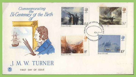 G.B. 1975 Turner Paintings set on u/a Stuart First Day Cover, London WC