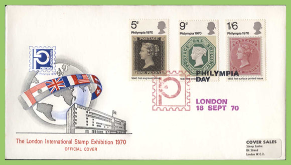 G.B. 1970 Philympia set on official First Day Cover, London H/S