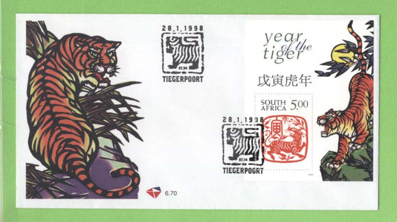 South Africa 1998 Year of the Tiger miniature sheet First Day Cover