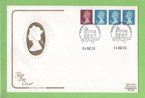 G.B. 1984 New Mixed Value Coil on Cotswold First Day Cover, Windsor