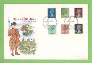 G.B. 1980 six definitives on Stuart First Day Cover, Windsor