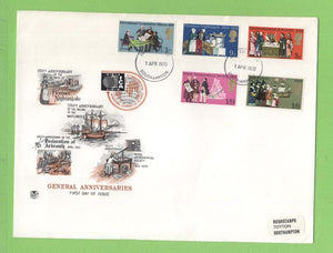 G.B. 1970 Anniversaries set on Stuart First Day Cover, Southampton FDI (Pilgrim Fathers)