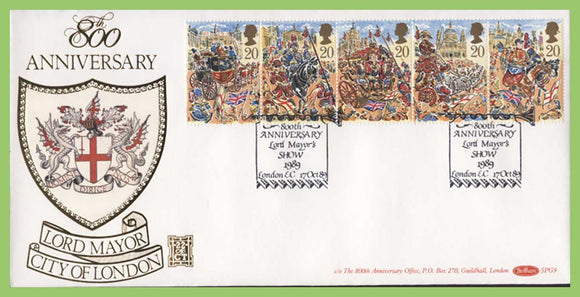 G.B. 1989 Lord Mayors Show set set on Benham First Day Cover, London EC