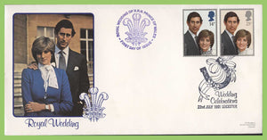 G.B. 1981 Royal Wedding set on Bradbury First Day Cover, Leicester