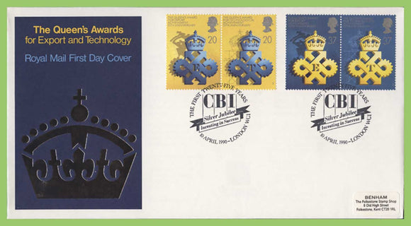 G.B. 1990 Industry Awards set on Royal Mail First Day Cover, London WC1